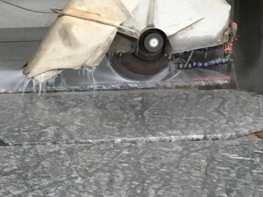 Imperial Grey Granite Slabs Cutting