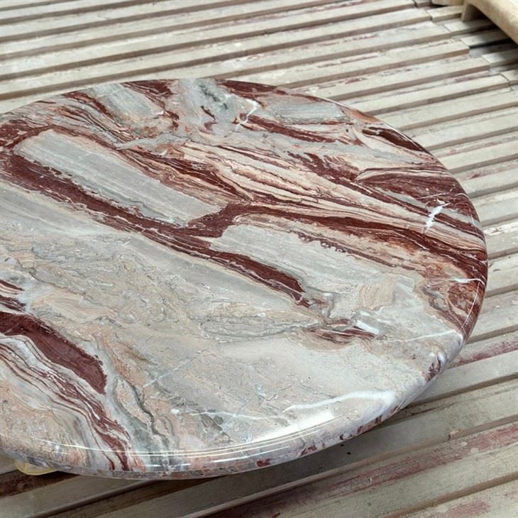 Monica Red Marble Table